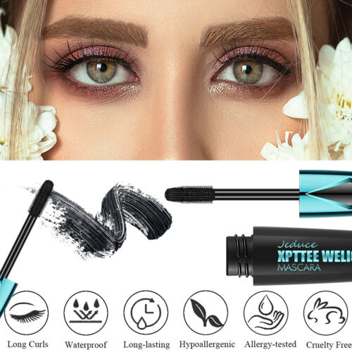 1-2 Pcs Silk Fiber 4D Eyelash Mascara Extension Makeup Black