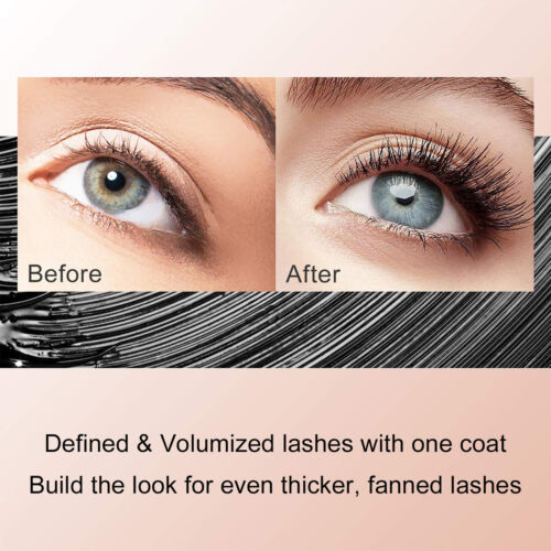 1-2 Pcs Silk Fiber 4D Eyelash Mascara Extension Makeup Black